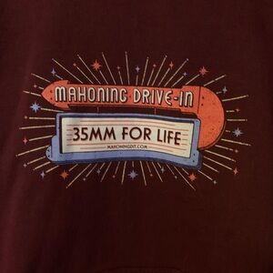 Maroon Mahoning Drive-In Theater Pull Over Hoodie XL